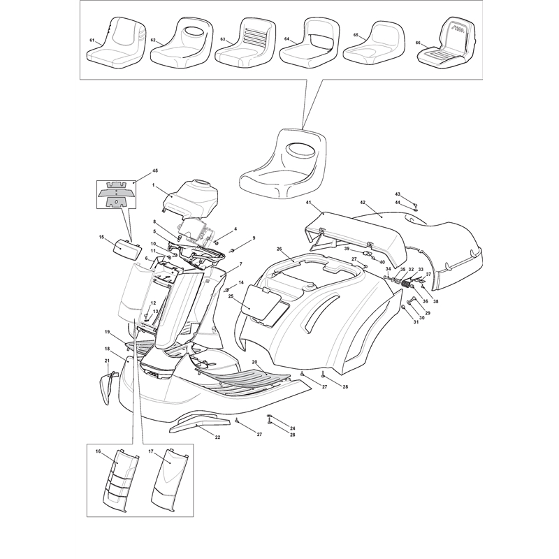 Mountfield 1228HB Ride-on (2T0220213-MFR [2014]) Parts Diagram, Body Work