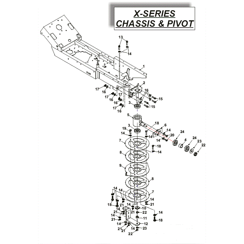 Countax X Series Rider 2008 (2008) Parts Diagram, Chassis & Pivot