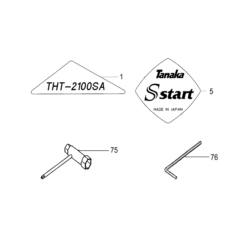 Tanaka THT-2100SA (1623-H01) Parts Diagram, LABELS