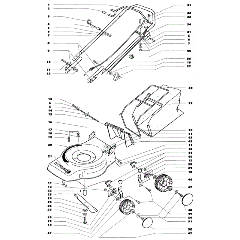 Mountfield Laser Delta (MPR10004-7) Parts Diagram, Page 1