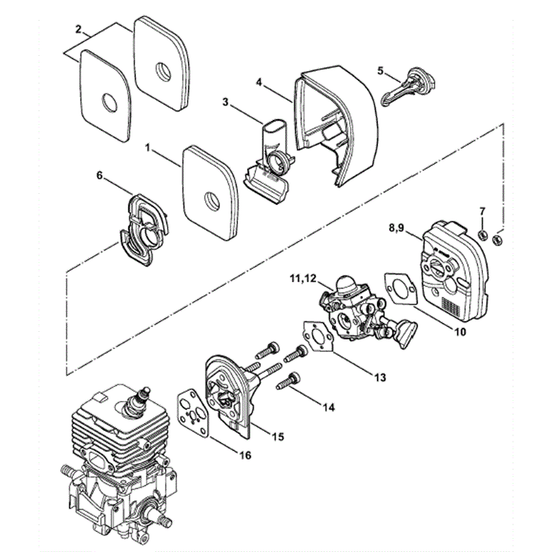 Stihl BG 86 C-E Blower (BG86C-E) Parts Diagram, Air filter
