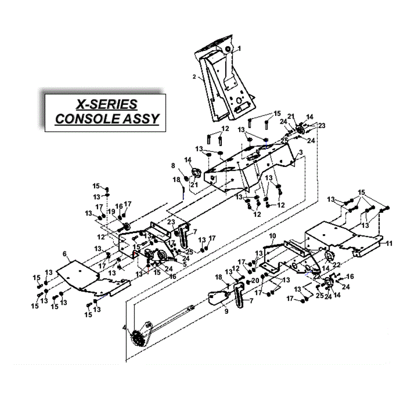Countax X Series Rider 2009 (2009) Parts Diagram, Consol Assembly