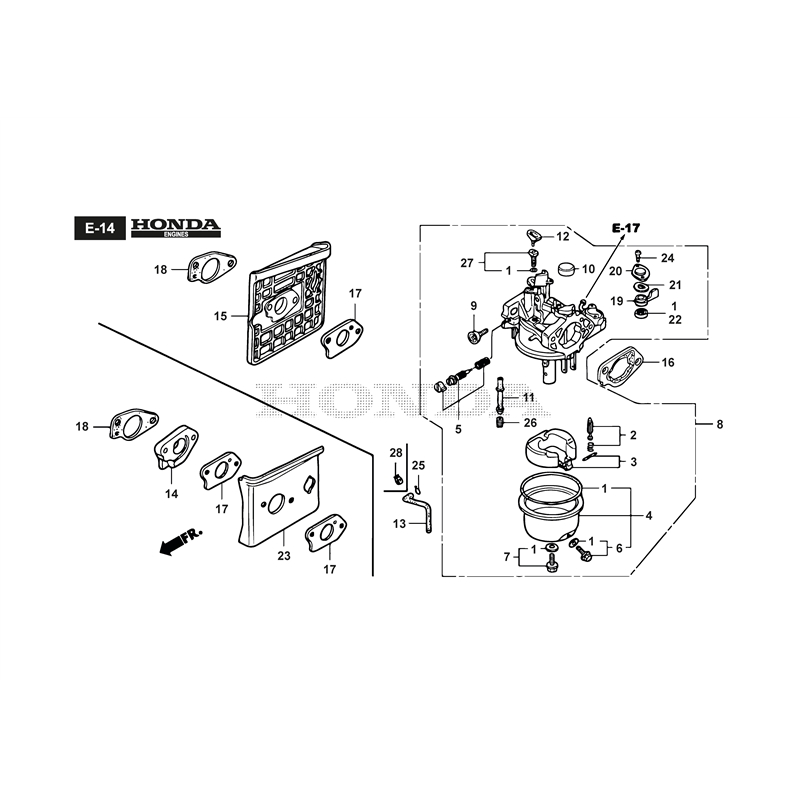 Mountfield 3600SH Lawn Tractor (2T0410383-M11 [2011-2018]) Parts Diagram, Carburetor
