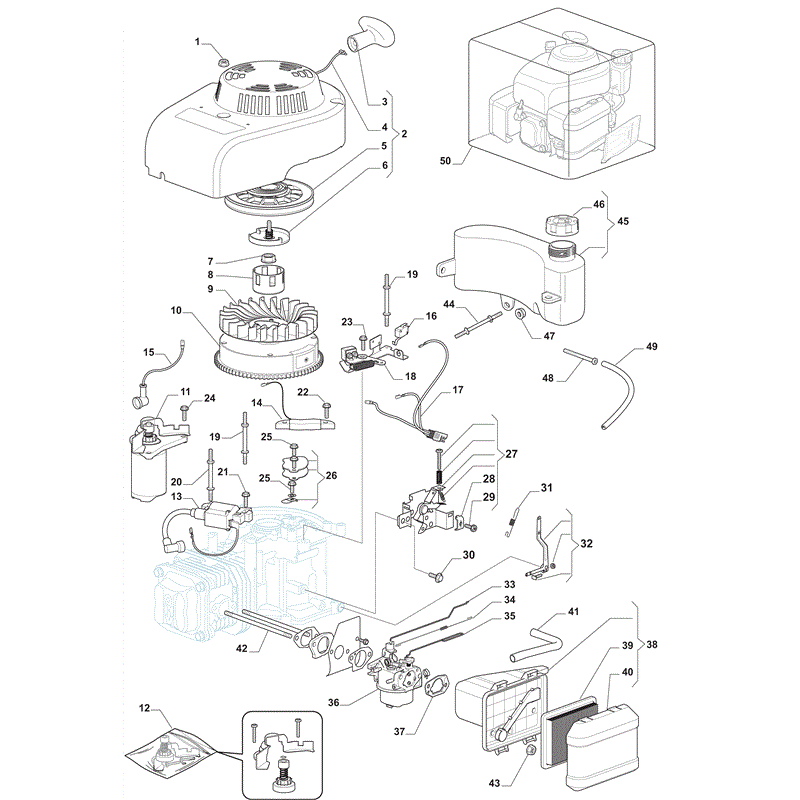 Castel / Twincut / Lawnking WBE0701-ES (2013) Parts Diagram, Page 1