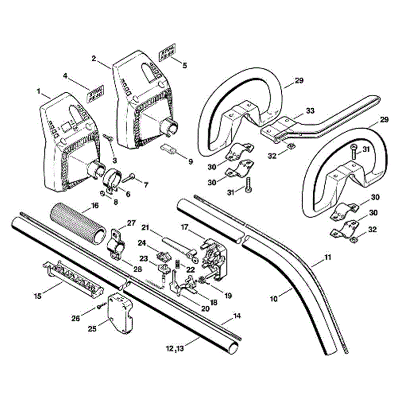 Stihl FS 36 Brushcutter (FS36) Parts Diagram, G-Drive tube FS 40, FS44