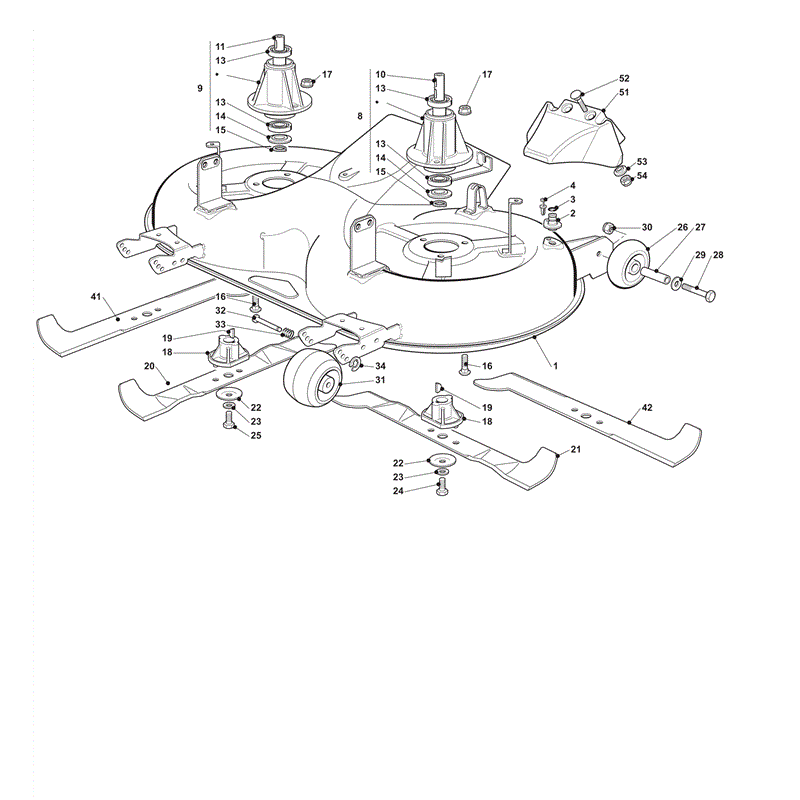 Castel / Twincut / Lawnking XT190HD (2012) Parts Diagram, Cutting Plate 