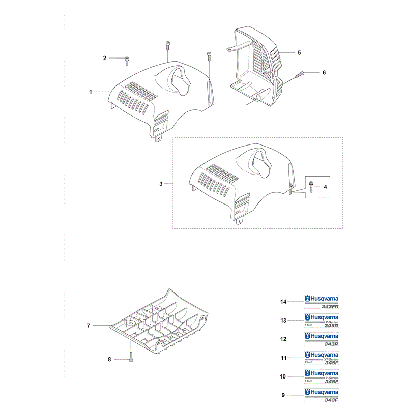 Husqvarna  345RX (2011) Parts Diagram, Page 9