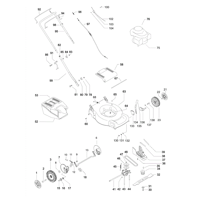McCulloch M46-500CD (966841201) Parts Diagram, Page 1