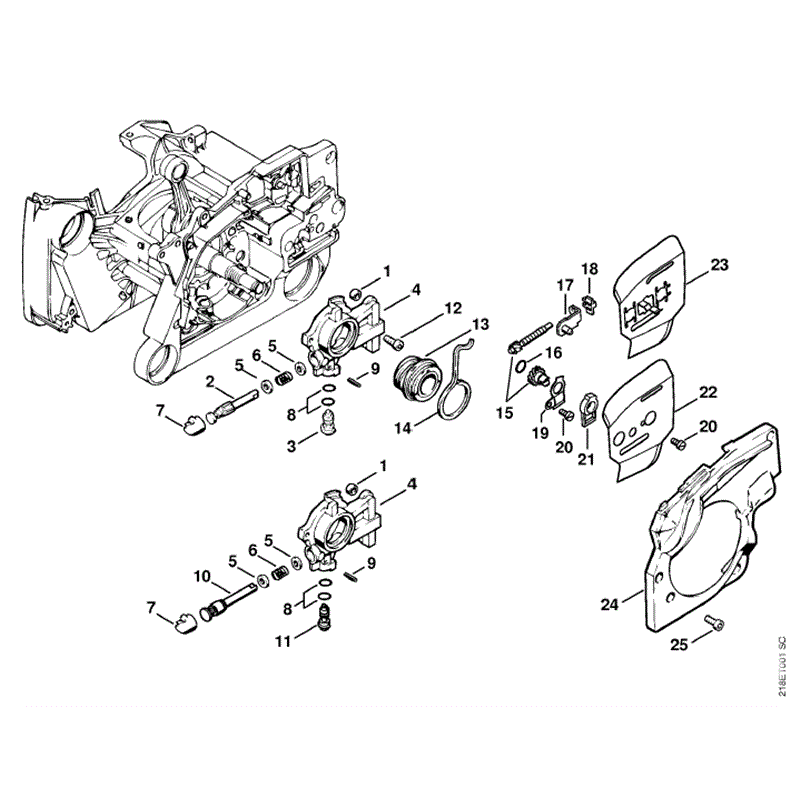 Stihl MS 650 Chainsaw (MS650 Magnum) Parts Diagram, Oil Pump