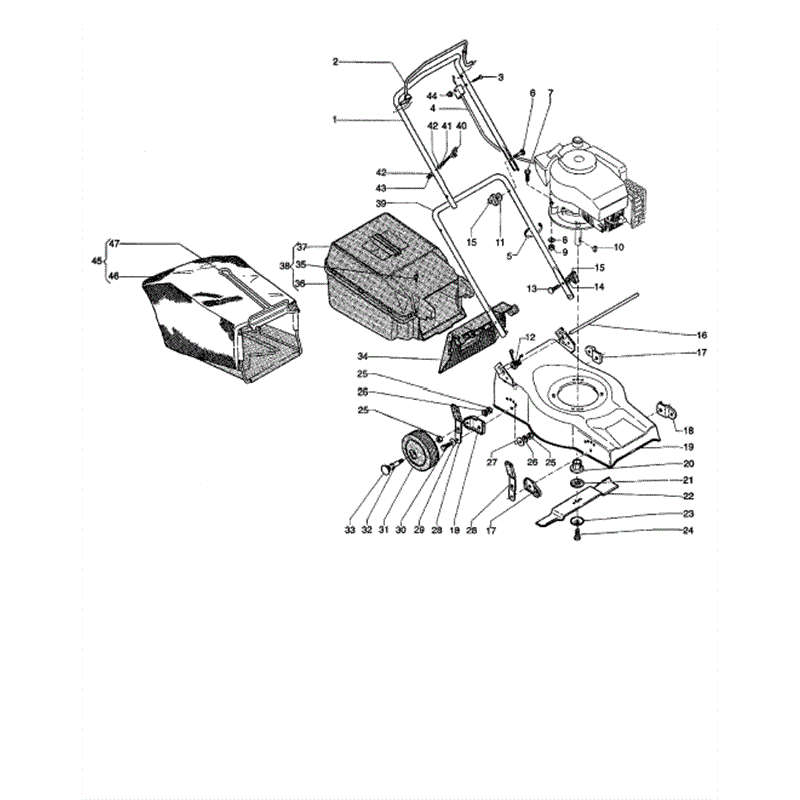 Hayter Junior Lawnmowers (400N001001-400N099999) Parts Diagram, Page 1