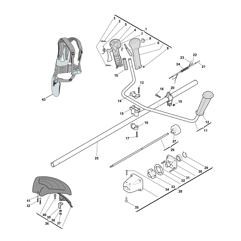 Mountfield BJ 335D Petrol Brushcutter [285321003/MO9] (2010) Parts Diagram, Page 2