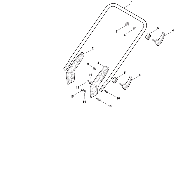 Mountfield SP465 Petrol Rotary Mower (299482338-M10 [2010]) Parts Diagram, Handle, Lower Part