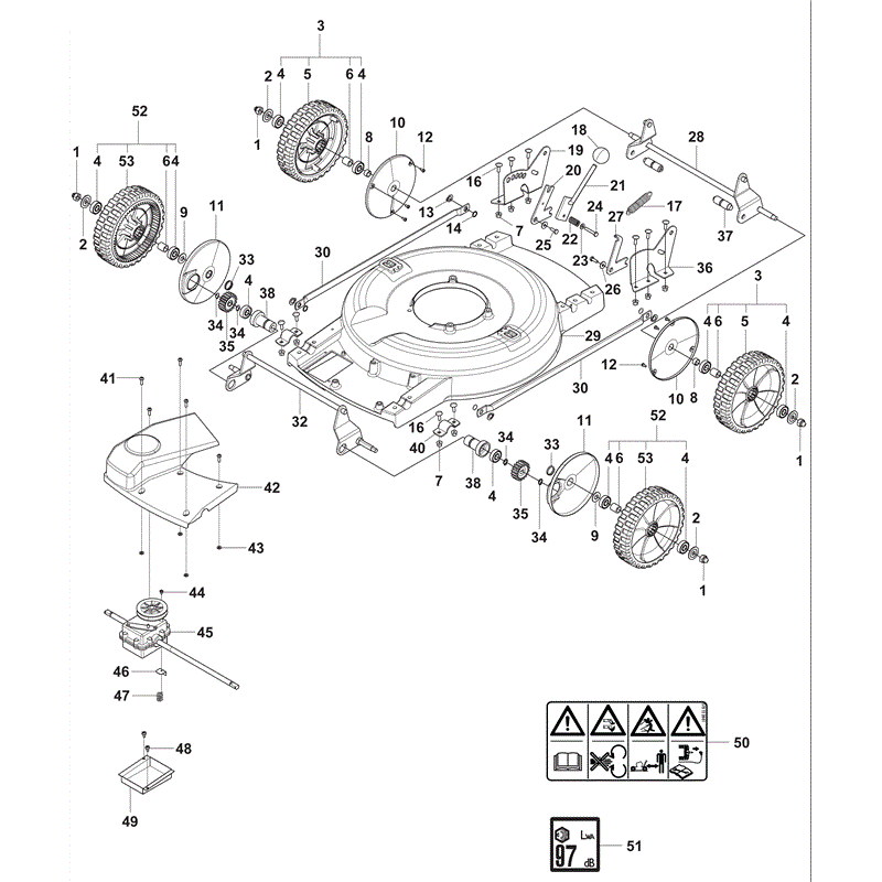 Husqvarna  M53S PRO (2012) Parts Diagram, Page 1