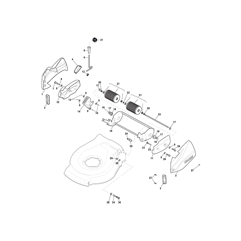 Mountfield S42R HP Li  (2016) (2016) Parts Diagram, Roller