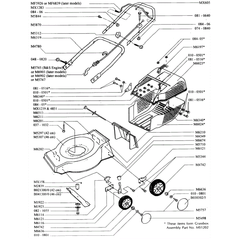 Mountfield Optima-Omega (MP85330-87601-89001) Parts Diagram, Page 1