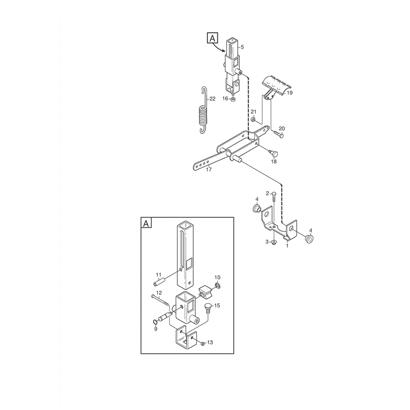 Stiga Villa 14 HST (2011) Parts Diagram, Pedal Lift