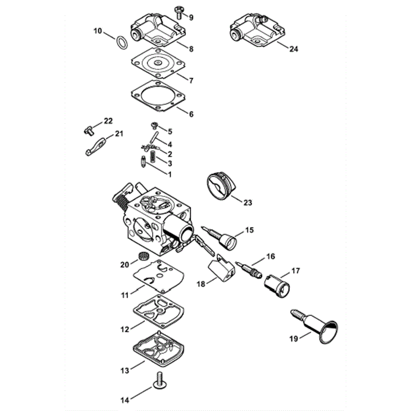Stihl MS 291 Chainsaw (MS291) Parts Diagram, Carburetor C1Q-S181A