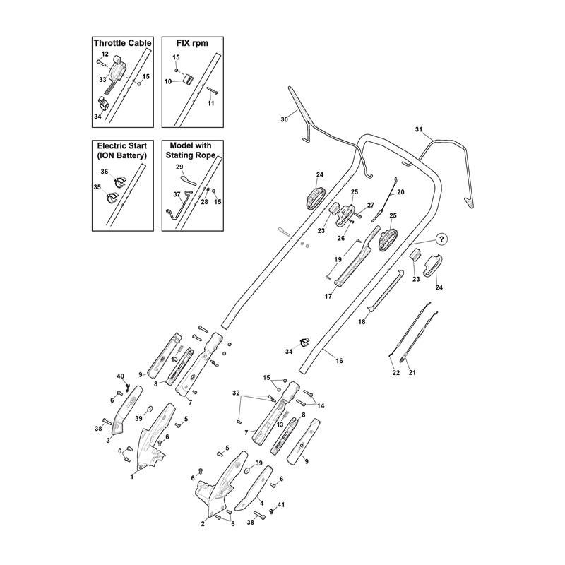ATCO (New From 2012) LINER 19S V  (2018) (2018) Parts Diagram, Handle, Upper Part