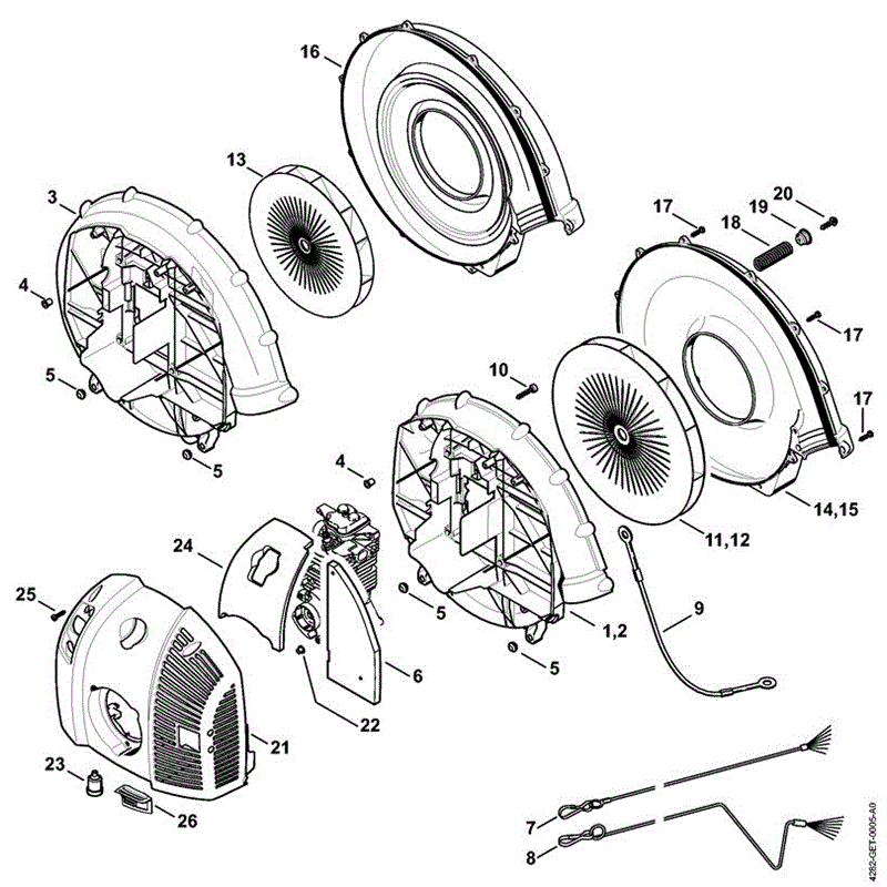 Stihl BR 700 Backpack Blower (BR 700) Parts Diagram, K FAN HOUSING