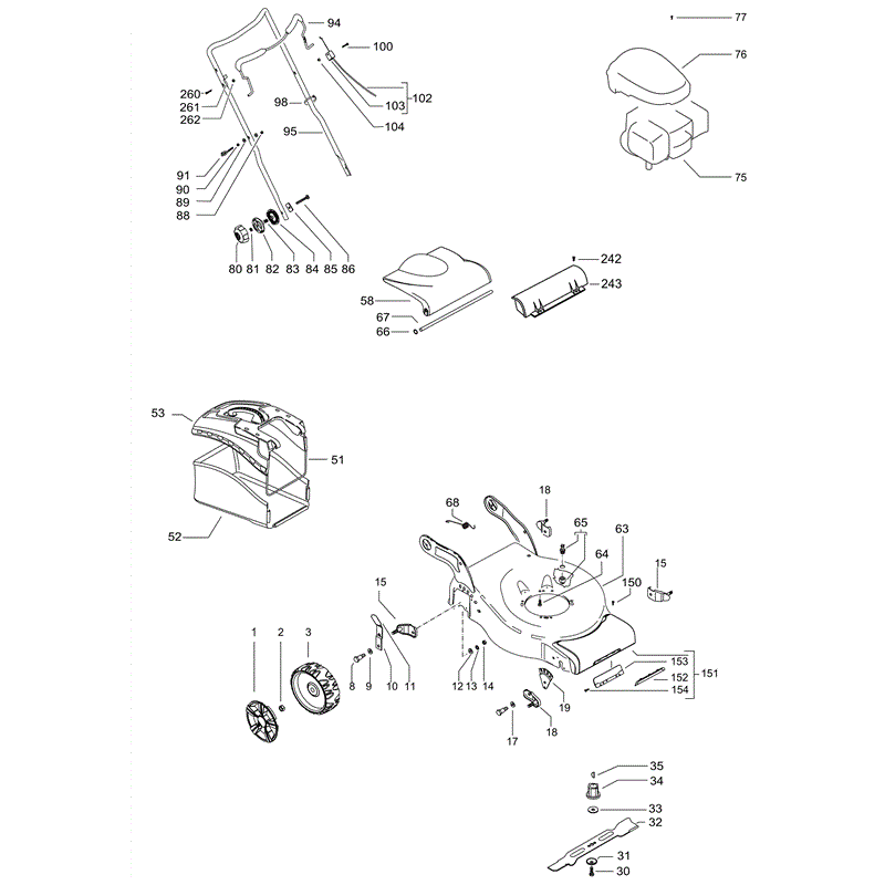 McCulloch M40-125 (2014 (96717460104)) Parts Diagram, Page 1