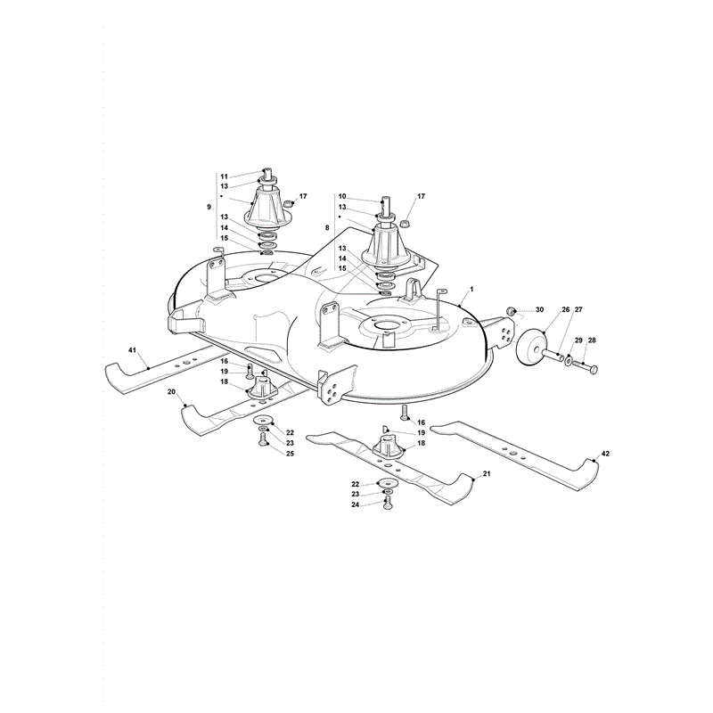 Castel / Twincut / Lawnking XHX24 (2009) Parts Diagram, Cutting Plate 