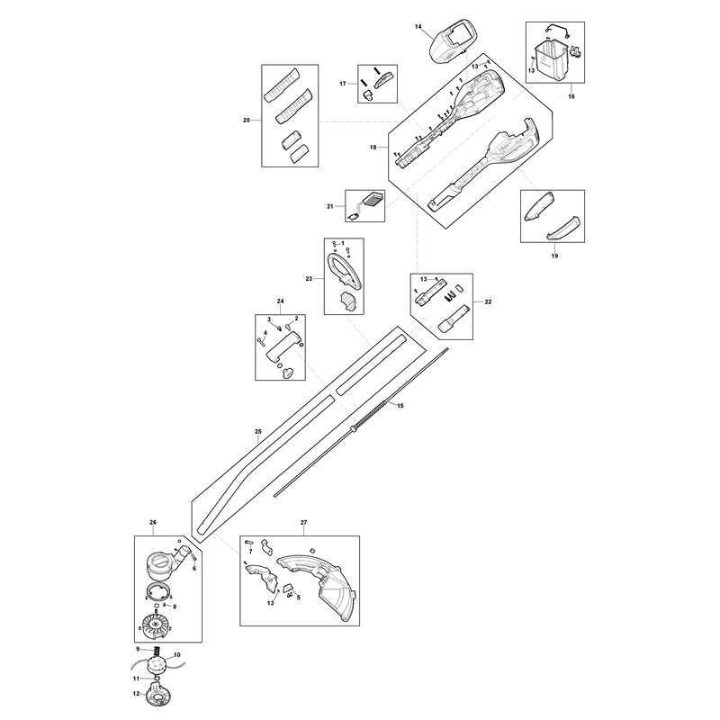 Mountfield MGT 40 Li (273010003-M20 [2020-2022]) Parts Diagram, Battery Trimmer