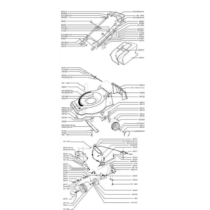 Mountfield Laser Delta (MP87203-403) Parts Diagram, Page 1