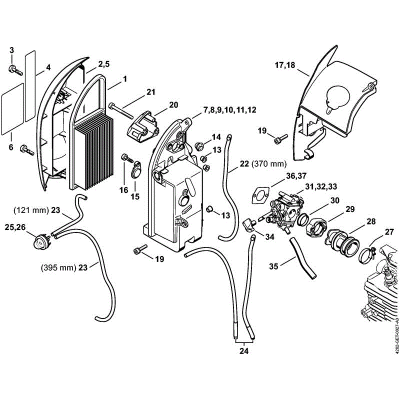 Stihl BR 700 Backpack Blower (BR 700) Parts Diagram, D AIR FILTER
