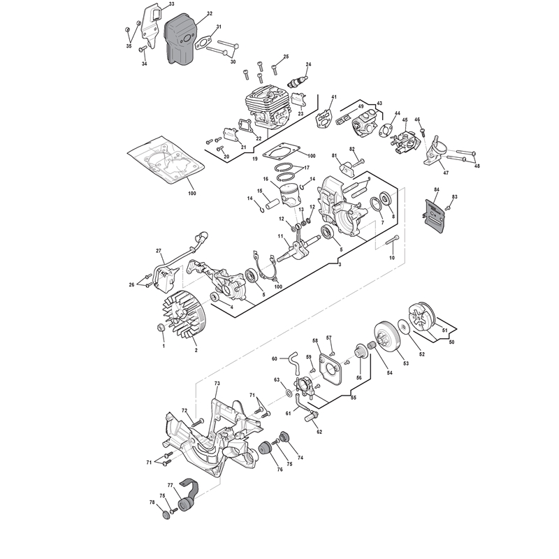 Mountfield MC 4018 (223818003-M08 [2010-2011]) Parts Diagram, Engine