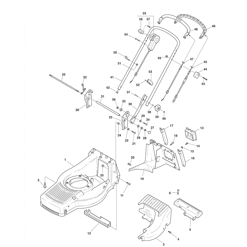 Mountfield M554R  (2009) Parts Diagram, Page 1