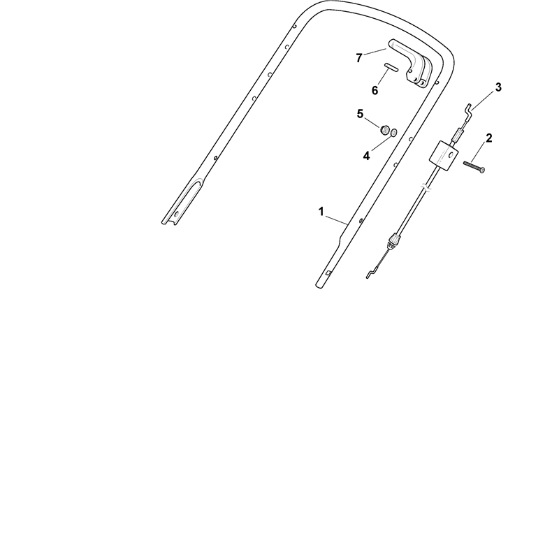Mountfield 45 Petrol Rotary Mower (299164743-MOU [2005]) Parts Diagram, Handle, Upper Part