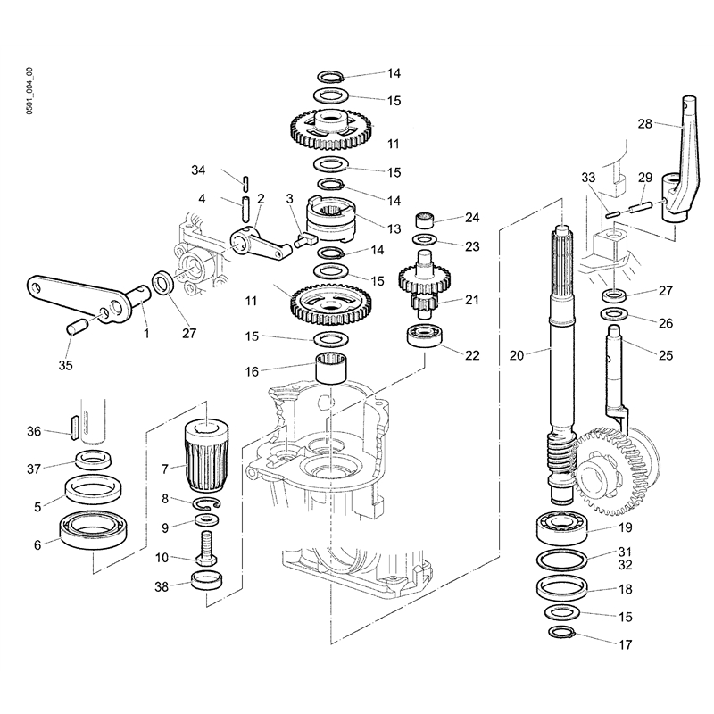 Bertolini 212 (Fino-Until 2009) (212 (Fino-Until 2009)) Parts Diagram, Gears (Gearbox)