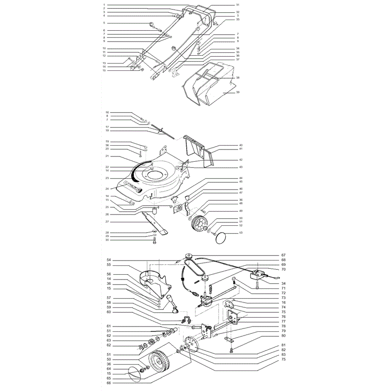 Mountfield Laser Delta (MPR10076-77) Parts Diagram, Page 1