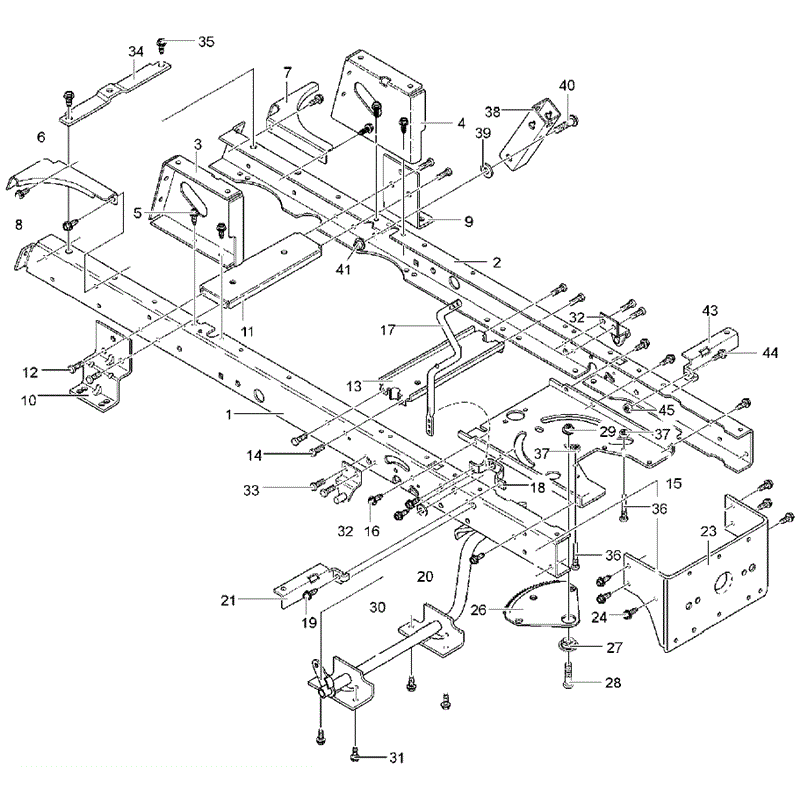 Hayter 19/40 (146S001001-146S099999) Parts Diagram, Frame Assembly 1