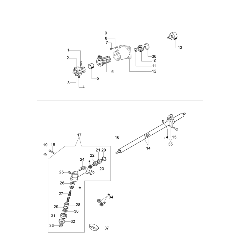 Oleo-Mac BC 260 4S (BC 260 4S) Parts Diagram, Transmission