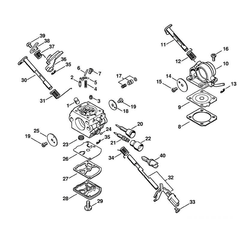 Stihl MS 211 Chainsaw (MS211C) Parts Diagram, Carburetor S1Q-S120B