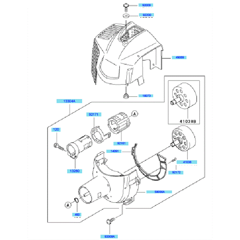 Kawasaki KBL27A (HA027F-BS51) Parts Diagram, Cooling Equipment