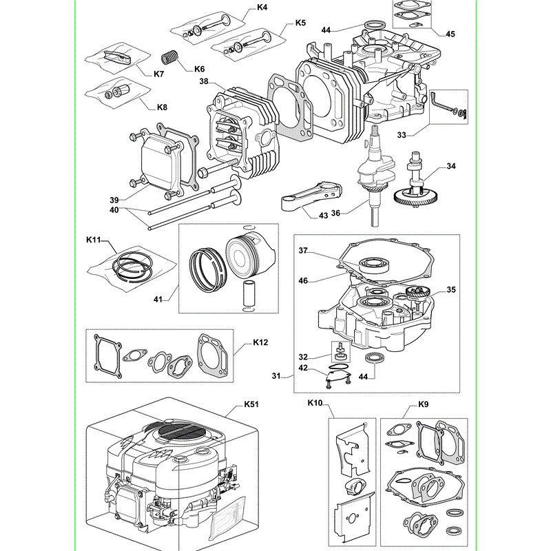 Castel / Twincut / Lawnking TRE0801 (2010) Parts Diagram, Page 2
