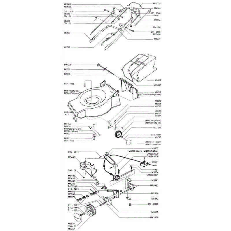 Mountfield Laser Delta (MP87201-401) Parts Diagram, Page 1
