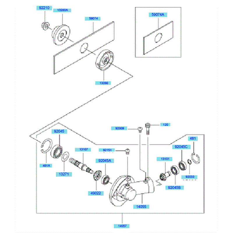 Kawasaki KEL27B (HE027B-AS00) Parts Diagram, Case