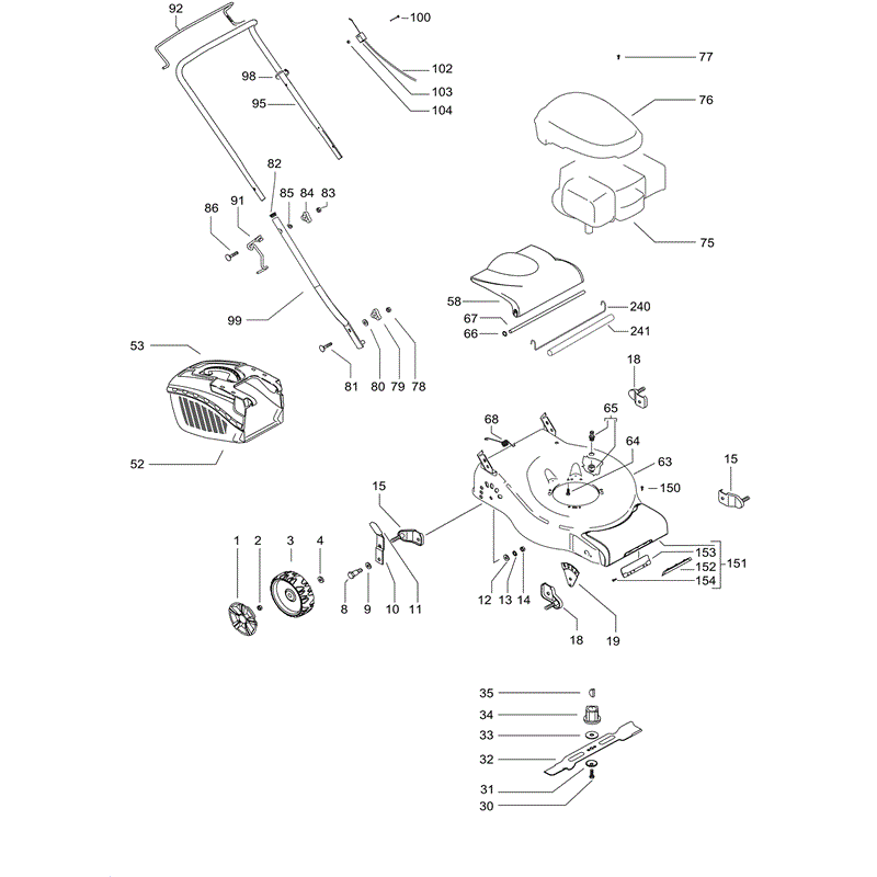 McCulloch M46-450C (96664470100) Parts Diagram, Page 1