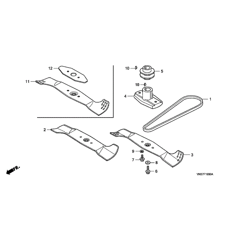Honda Izy HRG 465 SD Lawnmower (HRG465C3-SDE-MADF) Parts Diagram, BLADE 