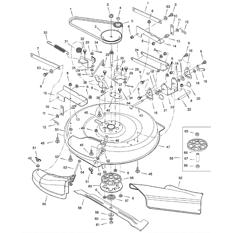 Hayter 10/30 (134E290000001 onwards) Parts Diagram, Mower Housing