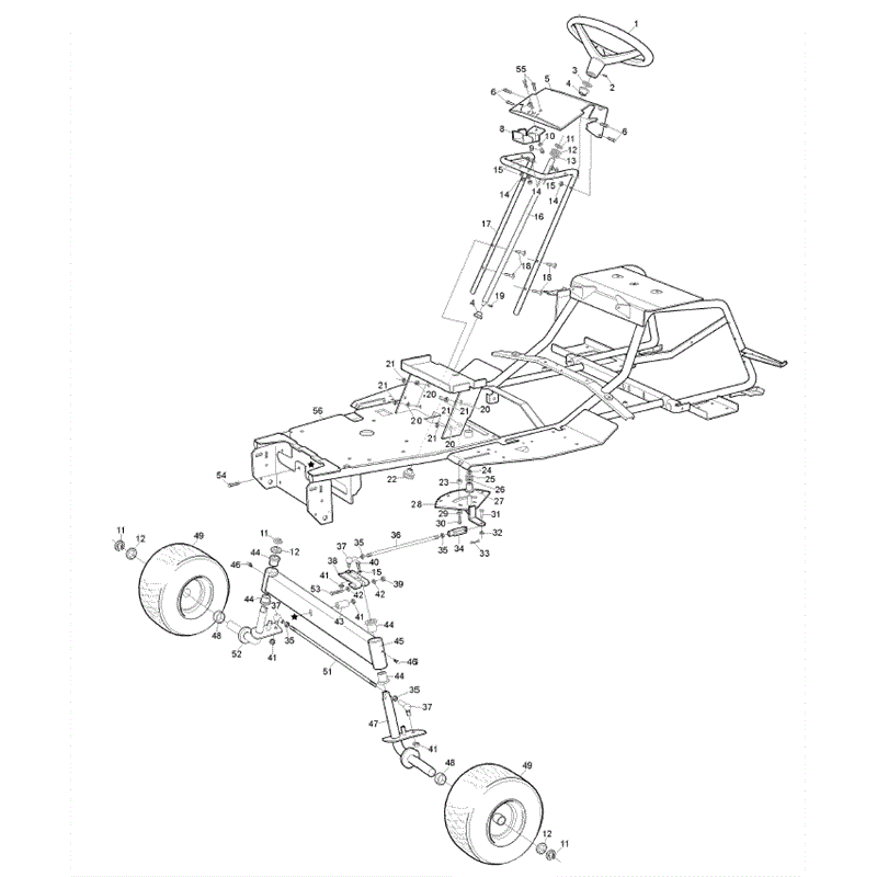 Hayter RS17/102H (17/40) (149A001001-149A099999) Parts Diagram, Steering & Front Axle