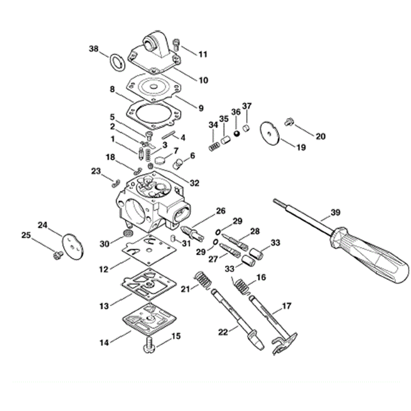 Stihl MS 280 Chainsaw (MS280 C) Parts Diagram, Carburetor HD-32