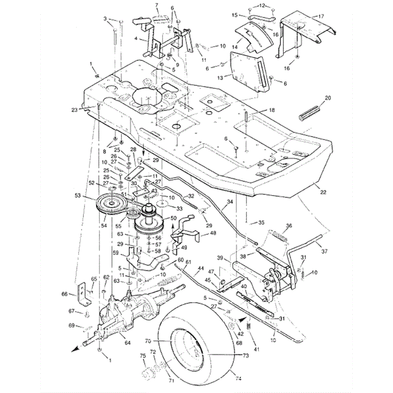 Hayter 10/30 (130S001001-130S099999) Parts Diagram, Motion Drive