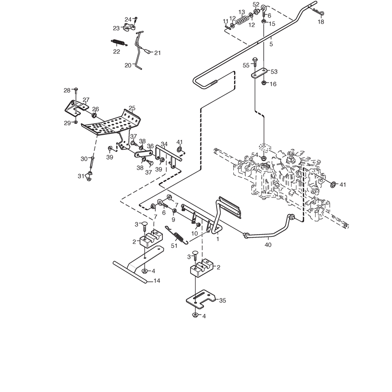 Stiga Villa 14 HST (13-2718-35 [2015]) Parts Diagram, Foot Controls_0