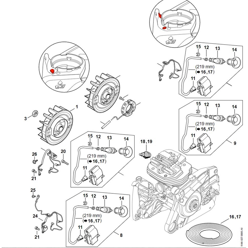Stihl MS 661 CHAINSAW (MS 661 C-M) Parts Diagram, Ignition System
