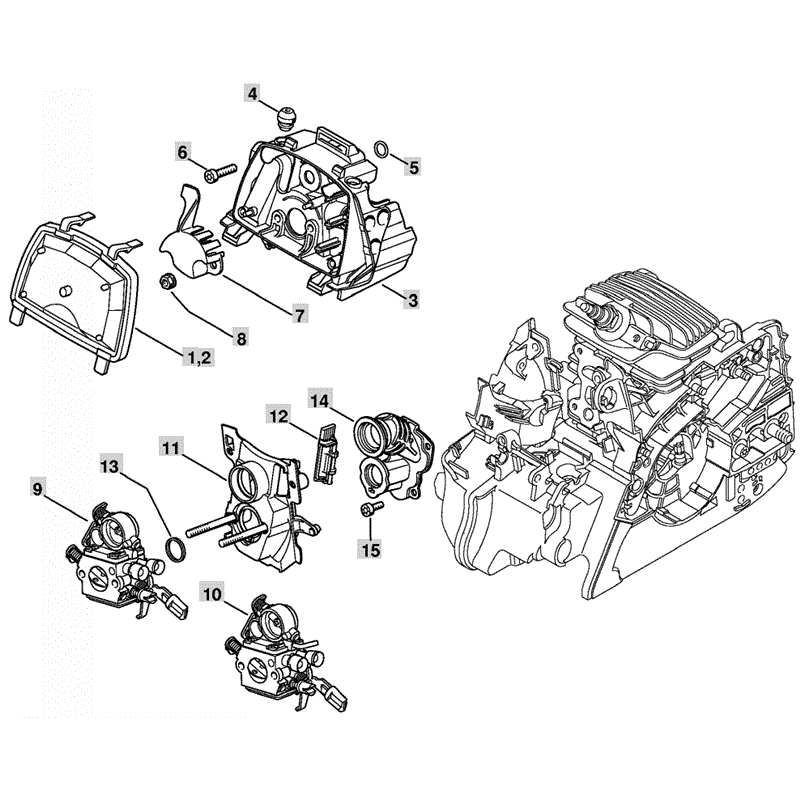 Stihl MS 211 Chainsaw (MS211C) Parts Diagram, Air Filter