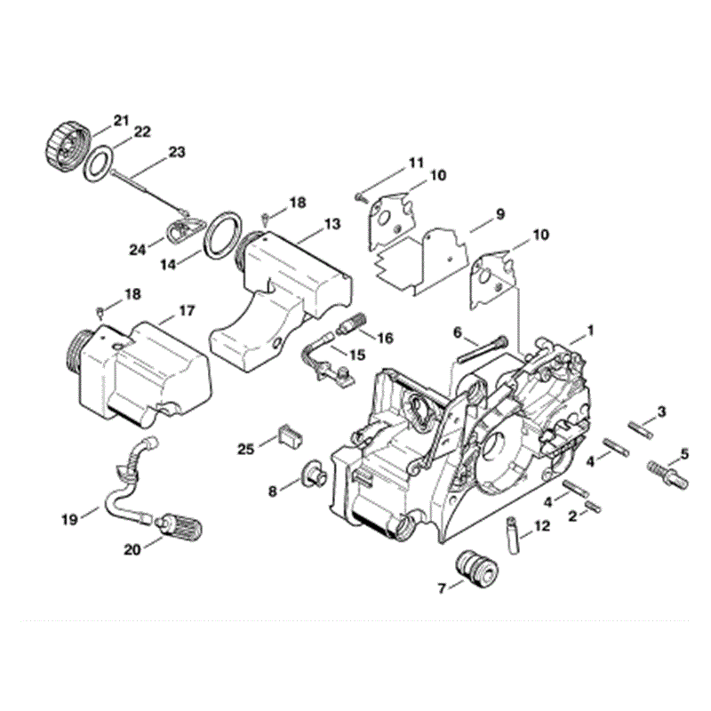 Stihl MS 170 Chainsaw (MS170) Parts Diagram, Engine Housing